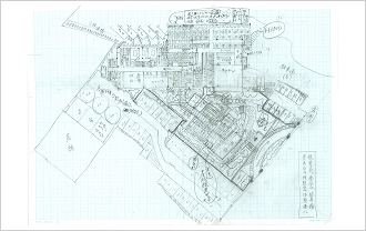 Design drawings personally sketched by the chairman